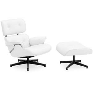 ラウンジチェア&オットマン レザー 白塗装シェル/Charles & Ray Eames - 画像 (14)