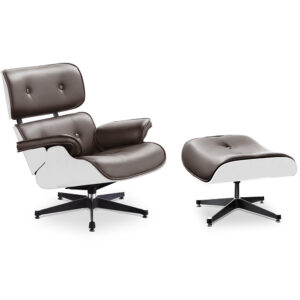 ラウンジチェア&オットマン レザー 白塗装シェル/Charles & Ray Eames - 画像 (10)