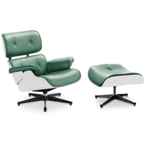 ラウンジチェア&オットマン レザー 白塗装シェル/Charles & Ray Eames - 画像 (5)