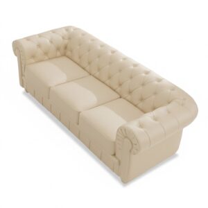 チェスターフィールドソファ 3人掛け - 画像 (2)