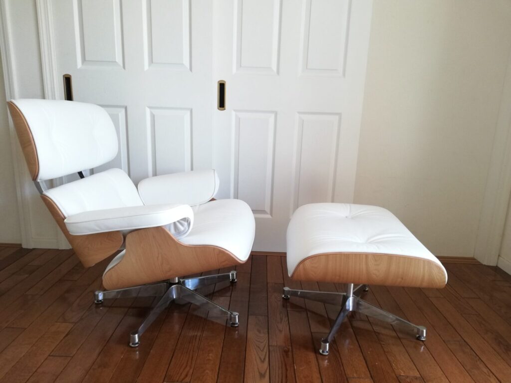 イームズ ラウンジチェア＆オットマン オーク/ホワイト