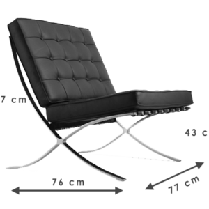 バルセロナ チェア＆オットマン ポニースキン／Mies Van Der Rohe - 画像 (2)