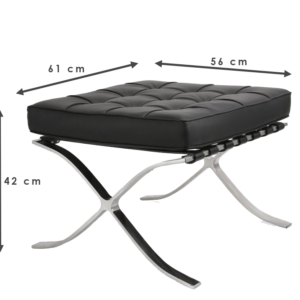 バルセロナ チェア＆オットマン ポニースキン／Mies Van Der Rohe - 画像 (3)